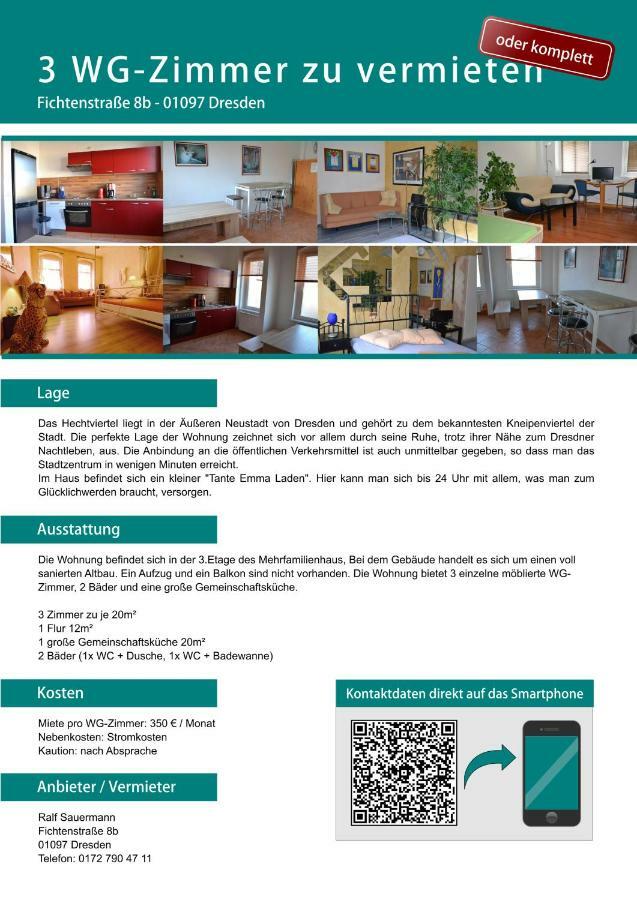 Ferienwohnung Residenz Bis 6 Gaeste , Ferienwohnung Dresden Bis 4 Gaeste, Ferienwohnung Elbflorenz Bis 2 Gaeste 外观 照片